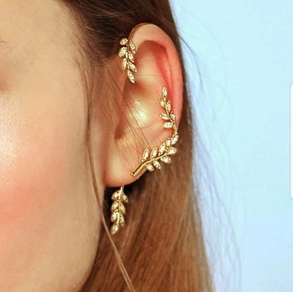 Nikkiwallflower Jewelry - *Haven* Leaf Ear Climber Earring